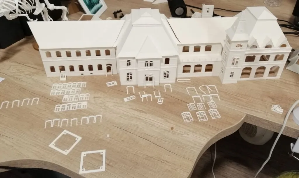 Makettgyártás FDM 3D nyomtatás gipsz alapanyag részletek